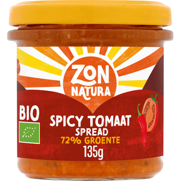 Zonnatura Spicy tomaat spread 72% groente