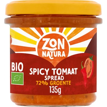 Zonnatura Spicy tomaat spread 72% groente