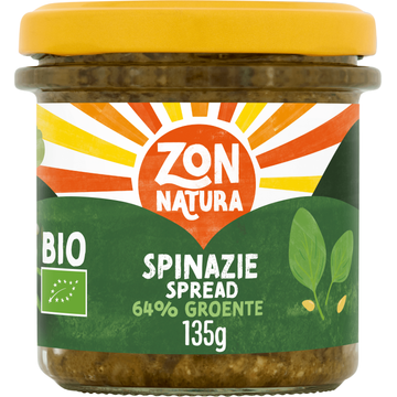 Zonnatura Spinazie spread 64% groente