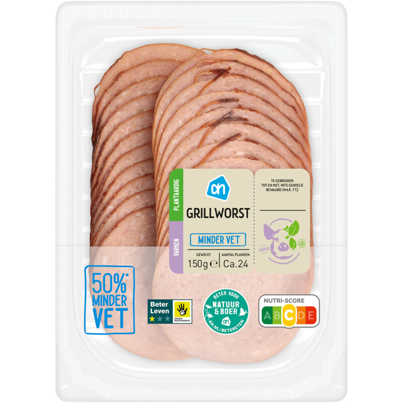 AH Grillworst minder vet