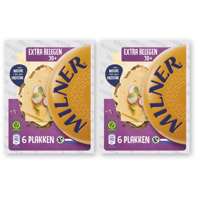 Milner Extra belegen 30+ plakken 2-pack