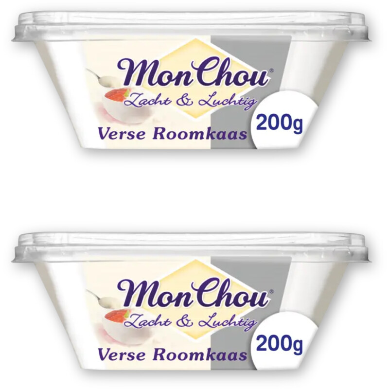 MonChou Zacht & luchtig verse roomkaas 2-pack