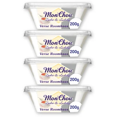 MonChou Zacht & luchtig verse roomkaas 4-pack