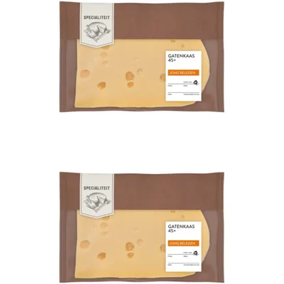 AH Gatenkaas jong belegen 45 plakken 2-pack
