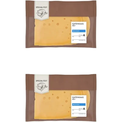 AH Gatenkaas belegen 45+ plakken 2-pack