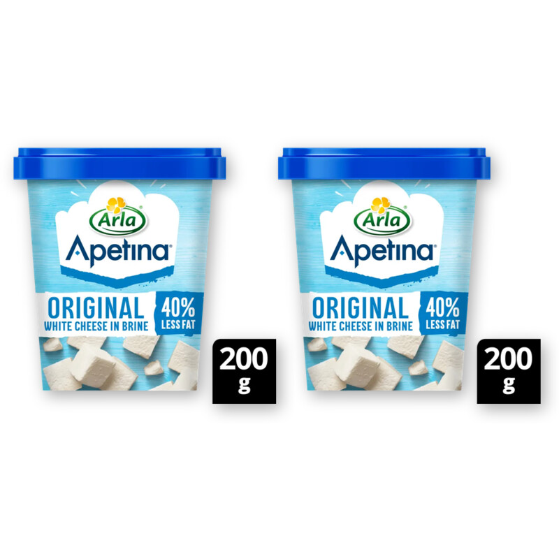 Arla Apetina white cheese in brine 40% 2-pack