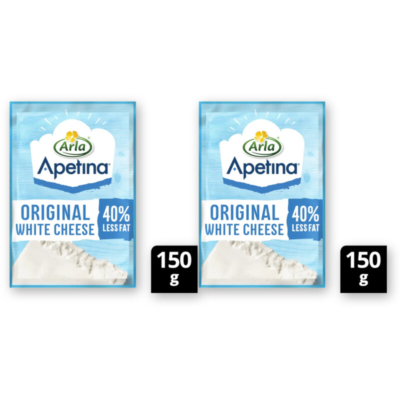 Arla Apetina white cheese 40% less fat 2-pack