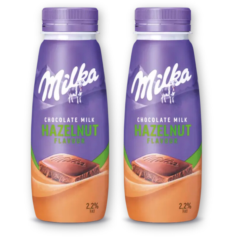 Milka Chocolademelk hazelnoot 2-pack