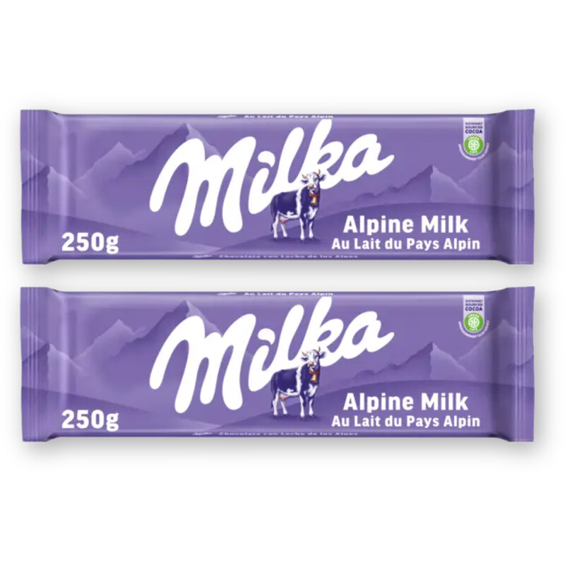 Milka Melkchocolade Alpenmelk 2-pack