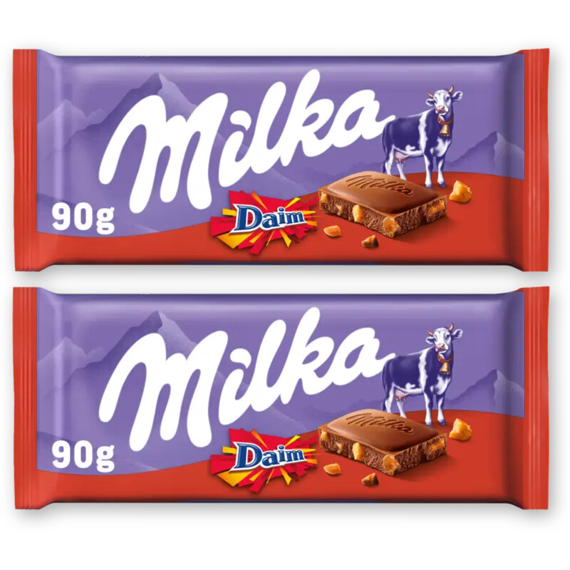 Milka Chocoladereep Daim 2-pack