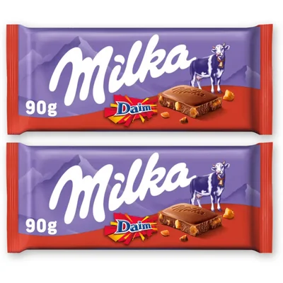 Milka Chocoladereep Daim 2-pack