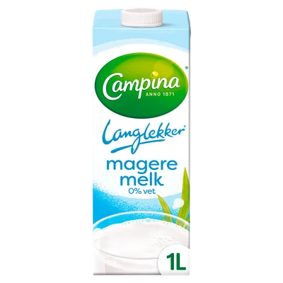 Campina Langlekker magere melk 0% vet