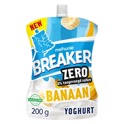 Melkunie Breaker zero banaan yoghurt