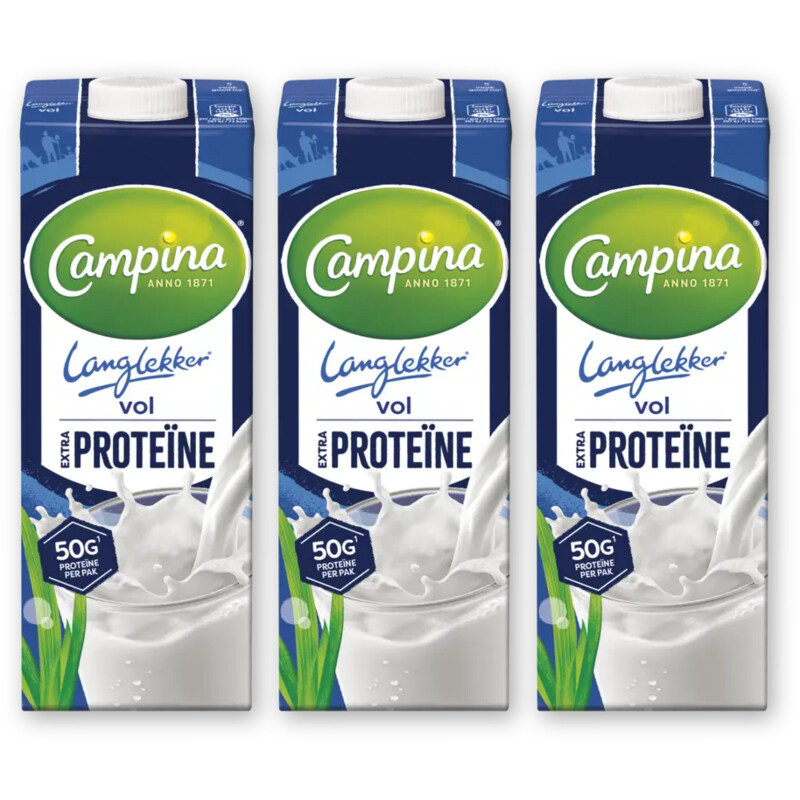 Campina Langlekker vol extra proteine 3-pack