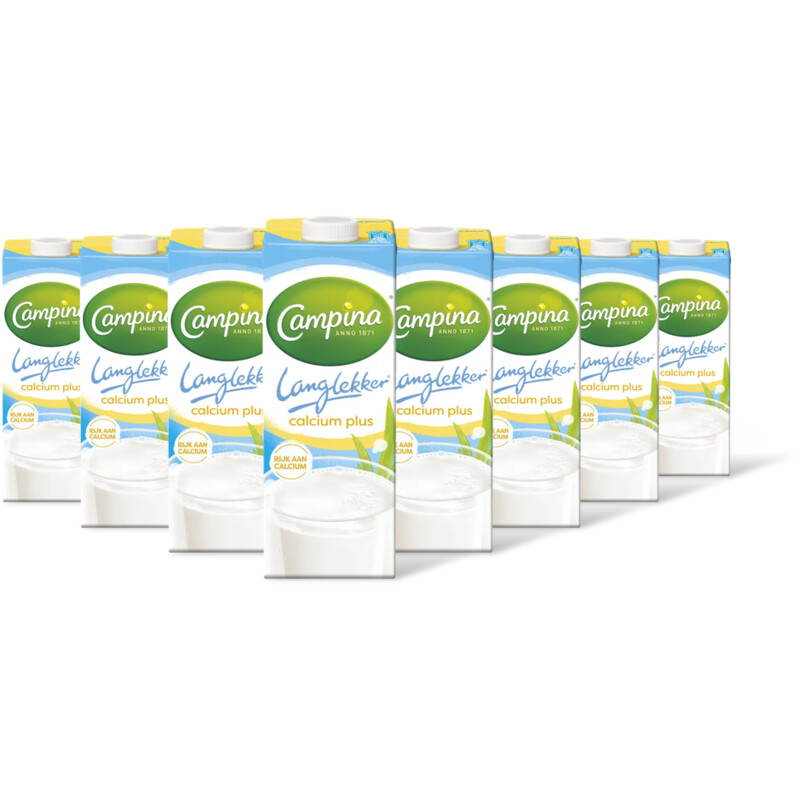 Campina LL halfvolle melk calcium plus 8-pack