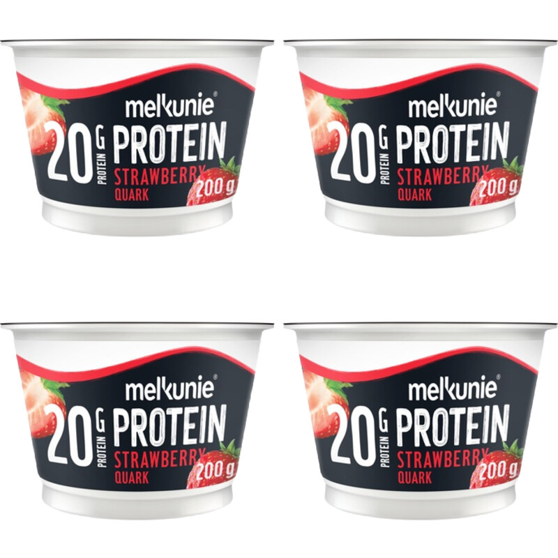 Melkunie Protein aardbei kwark 4-pack