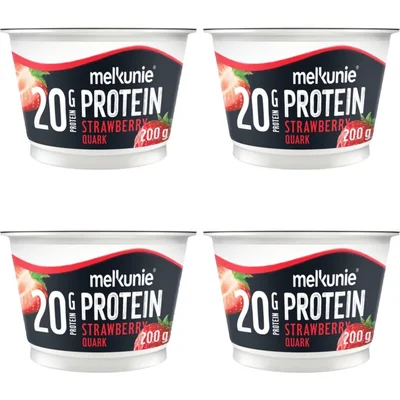 Melkunie Protein aardbei kwark 4-pack