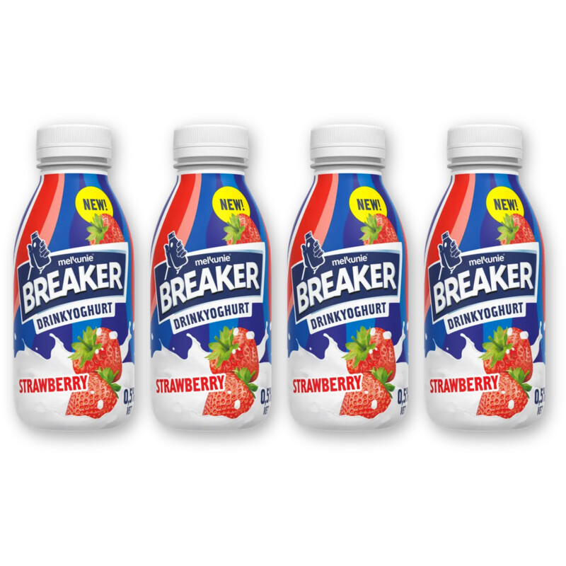 Melkunie Breaker drinkyoghurt strawberry 4-pack