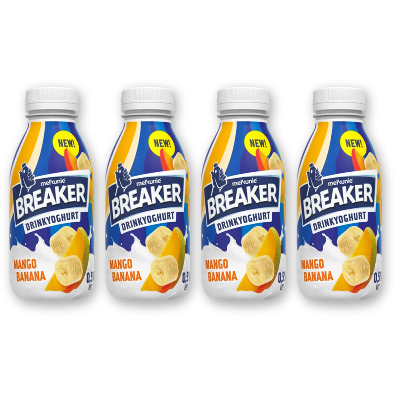 Melkunie Breaker drinkyoghurt mango banana 4-pack