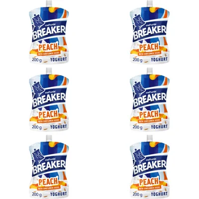 Melkunie Breaker perzik yoghurt zonnebloem 6-pack