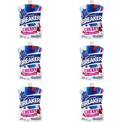 Melkunie Breaker kers yoghurt zonnebloem 6-pack
