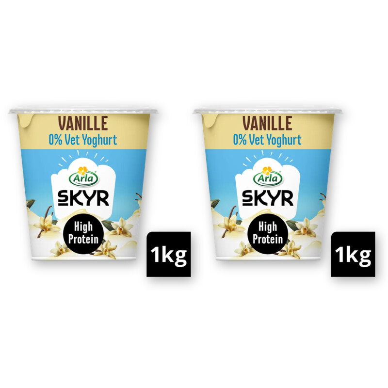 Arla Skyr vanille yoghurt 0% vet XL 2-pack