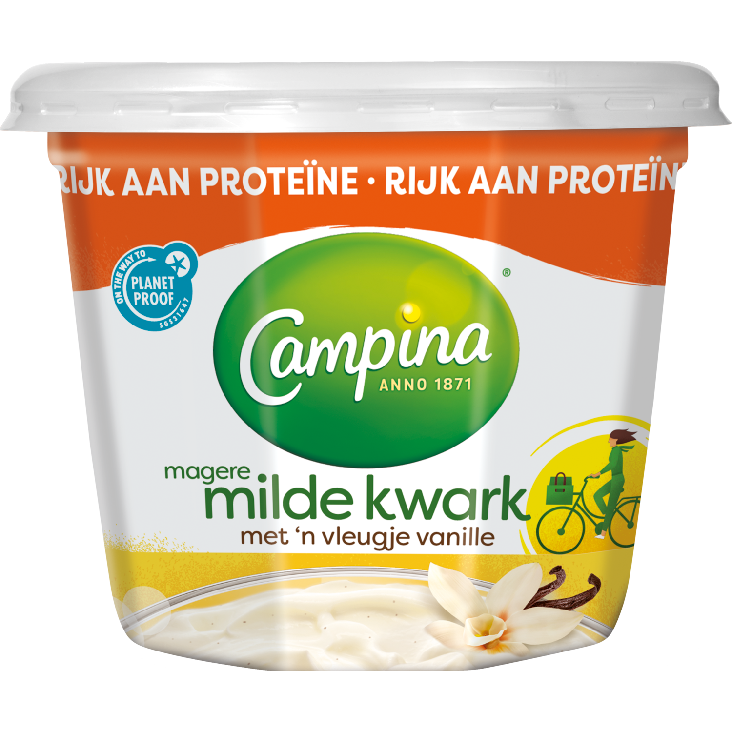 Campina Magere milde kwark met vleugje vanille