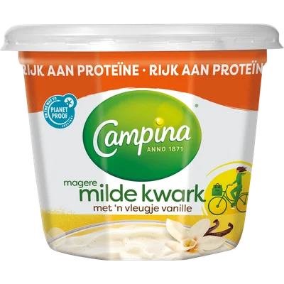 Campina Magere milde kwark met vleugje vanille