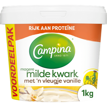 Campina Magere milde kwark vanille voordeelpak