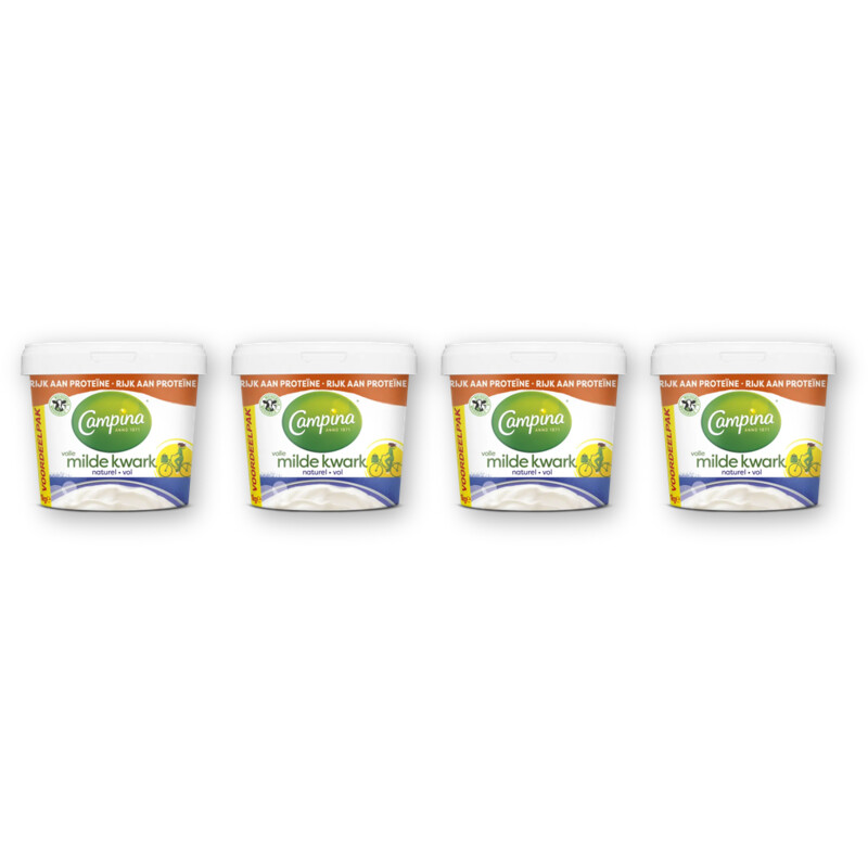 Campina Volle kwark naturel voordeelpak 4-pack