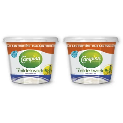 Campina Volle milde kwark 2-pack