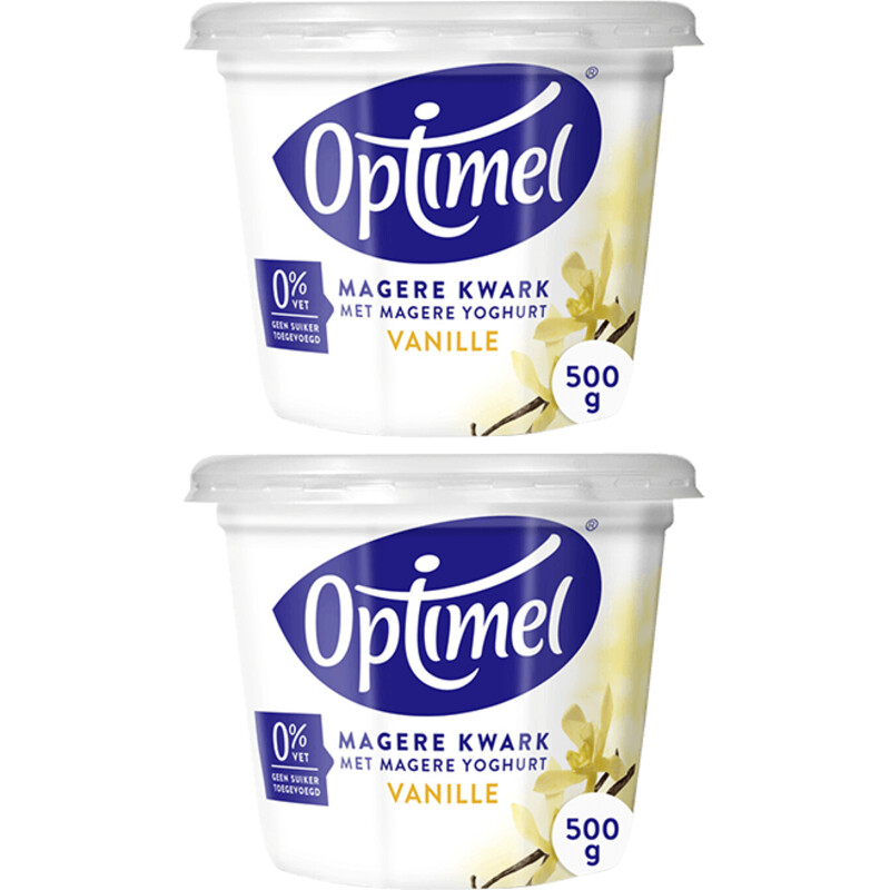 Optimel magere kwark vanille 2-pack	