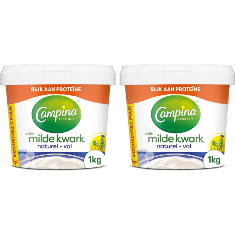Campina Volle kwark 2-pack