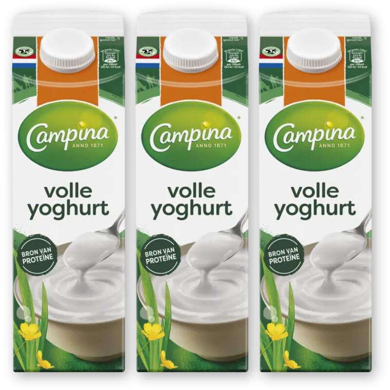 Campina Volle yoghurt 3-pack