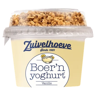 Zuivelhoeve Boer'n yoghurt vanille & muesli