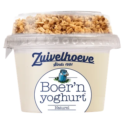 Zuivelhoeve Boer'n yoghurt naturel & muesli
