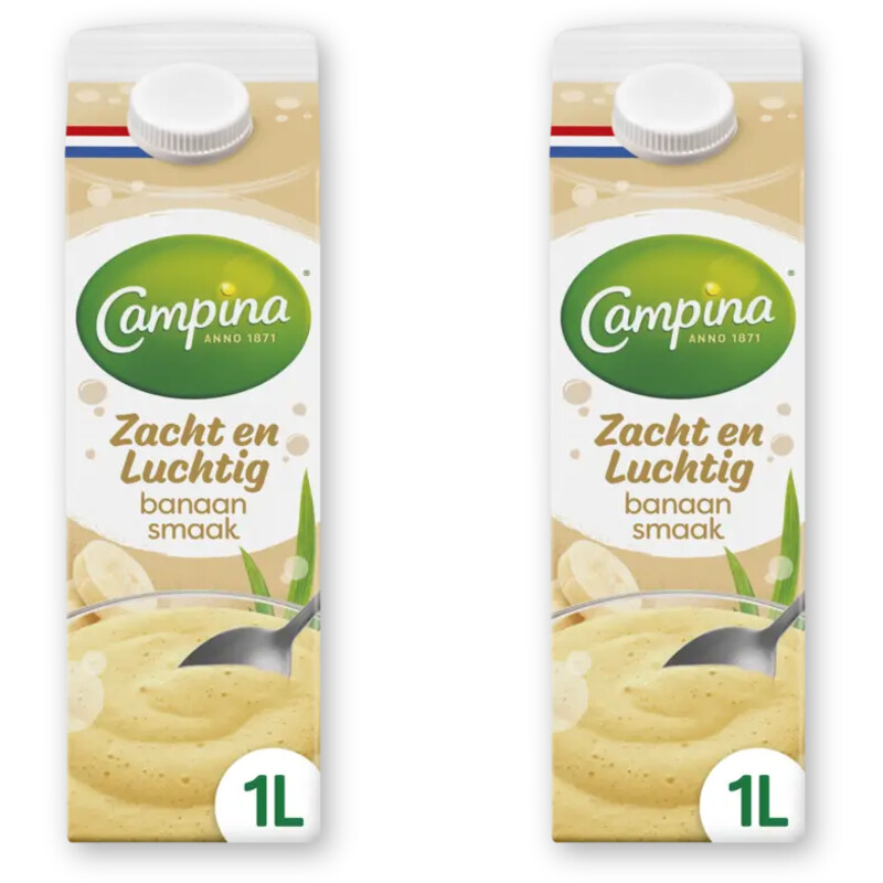 Campina Zacht en luchtig banaansmaak 2-pack