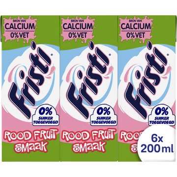 Fristi Rood fruit 0% suiker toegevoegd 6-pack