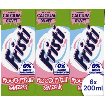 Fristi Rood fruit 0% suiker toegevoegd 6-pack