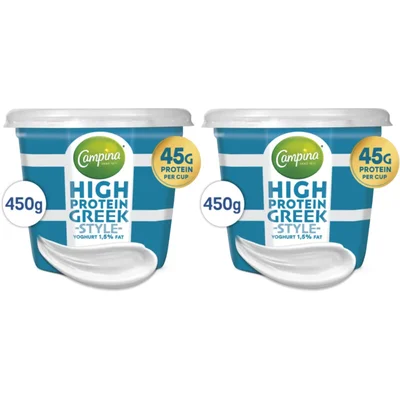 Campina Hgh prot yoghurt Greek style 1,5% 2-pack