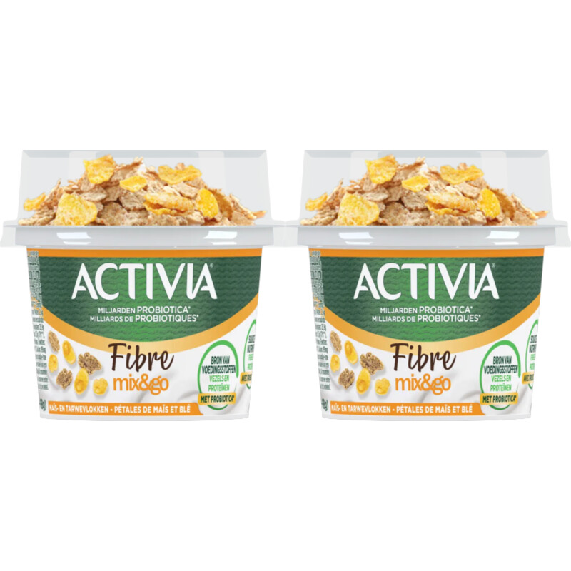 Activia Mix & go granen 2-pack