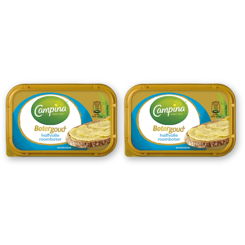 Campina Botergoud halfvolle roomboter 2-pack