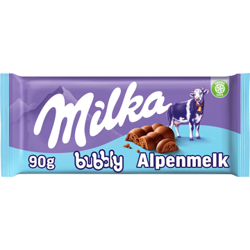 Milka Chocoladereep bubbly alpenmelk