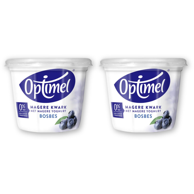 Optimel Magere kwark bosbes 2-pack