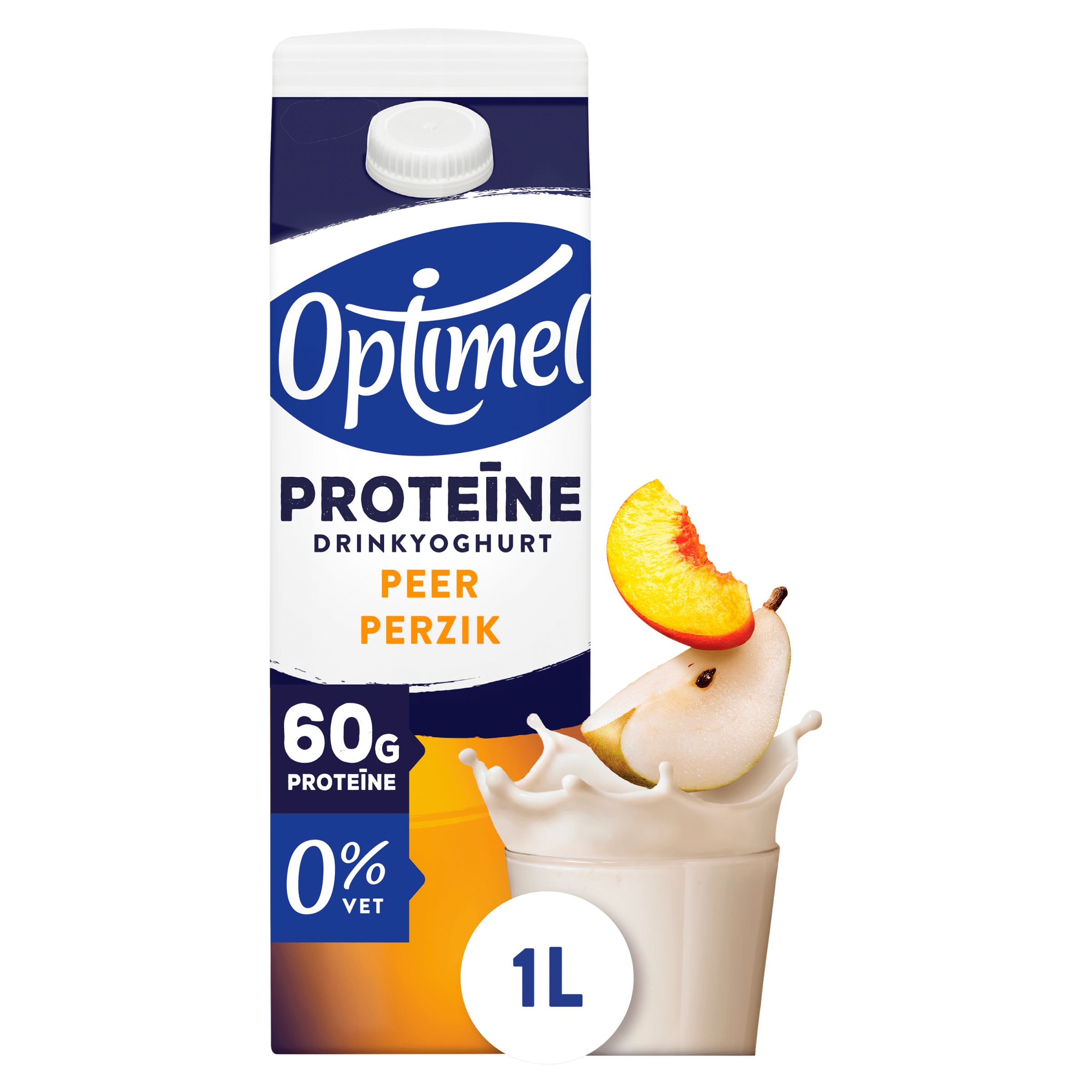 Optimel Proteïne drinkyoghurt perzik peer