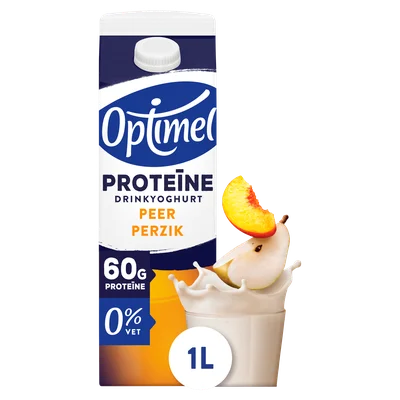 Optimel Proteïne drinkyoghurt perzik peer