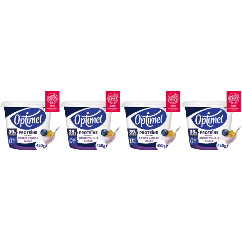 Optimel Proteine yoghurt bosbes vanille 4-pack