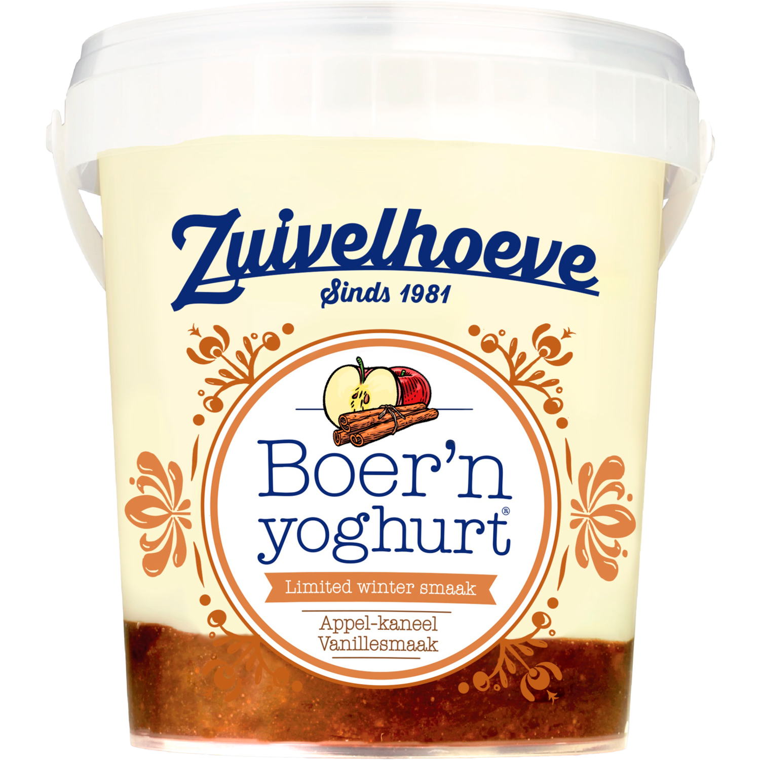 Zuivelhoeve Boer'n yoghurt vanille appel kaneel