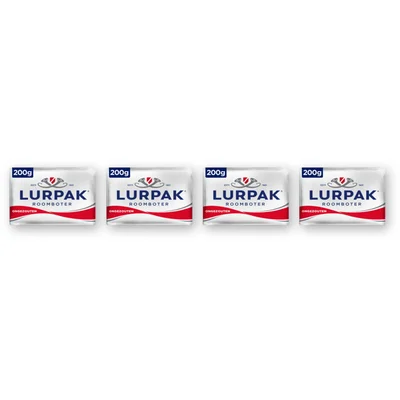 Lurpak Roomboter ongezouten 4-pack