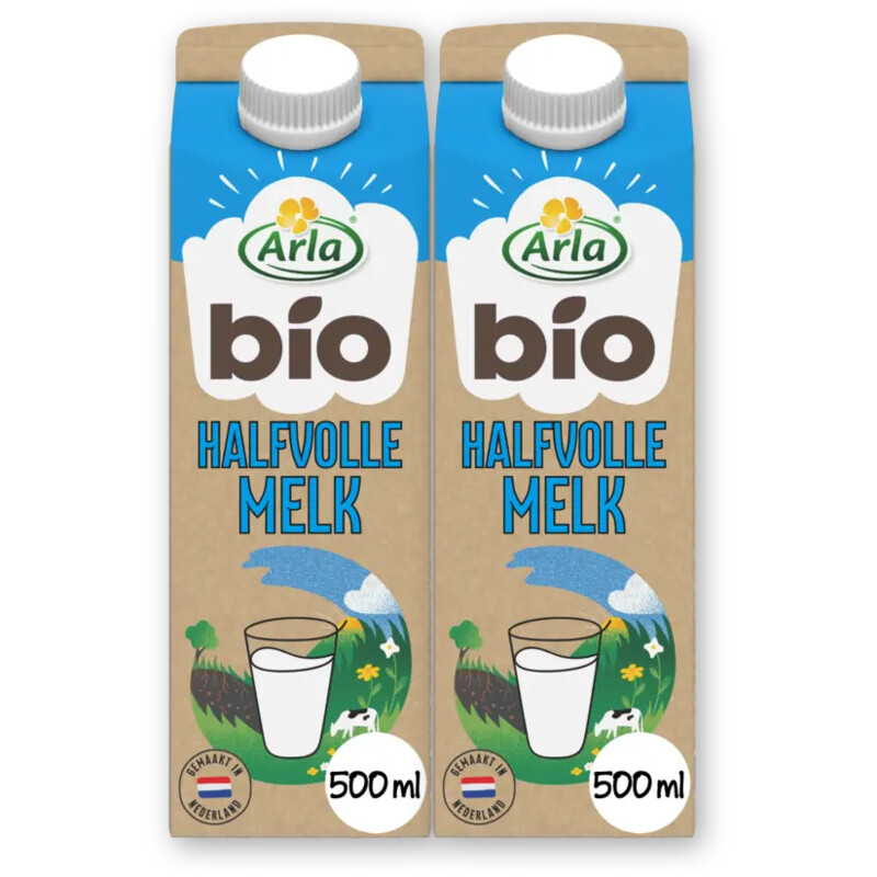 Arla Biologisch halfvolle melk 2-pack